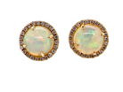 An exquisite pair of opal and diamond earrings