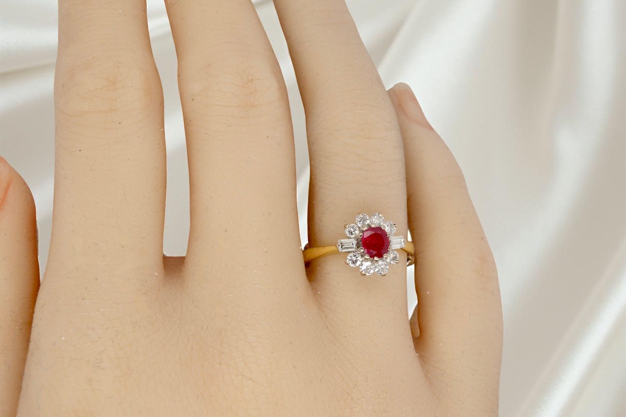 hand A 1980s classic- Ruby and Diamond Ring