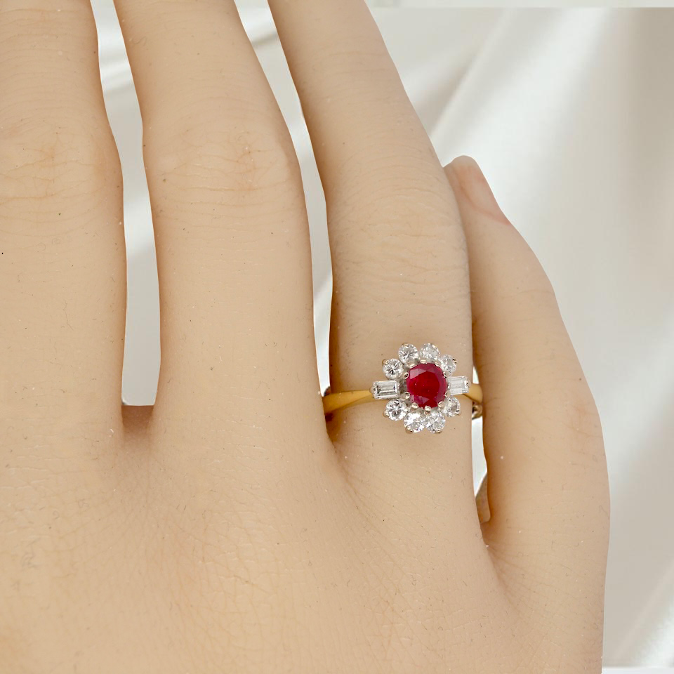 hand A 1980s classic- Ruby and Diamond Ring