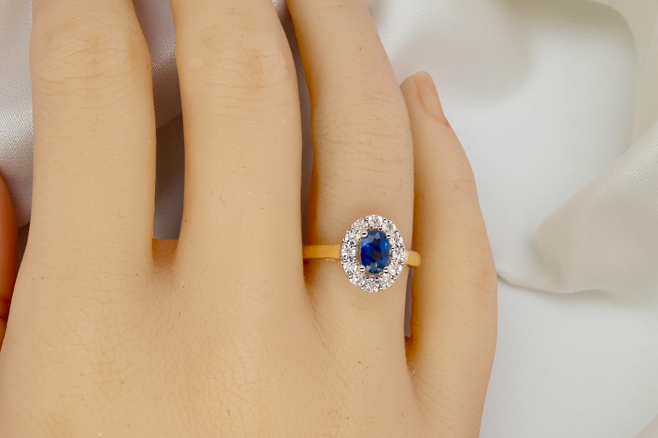 A New Sapphire & Diamond Cluster Ring