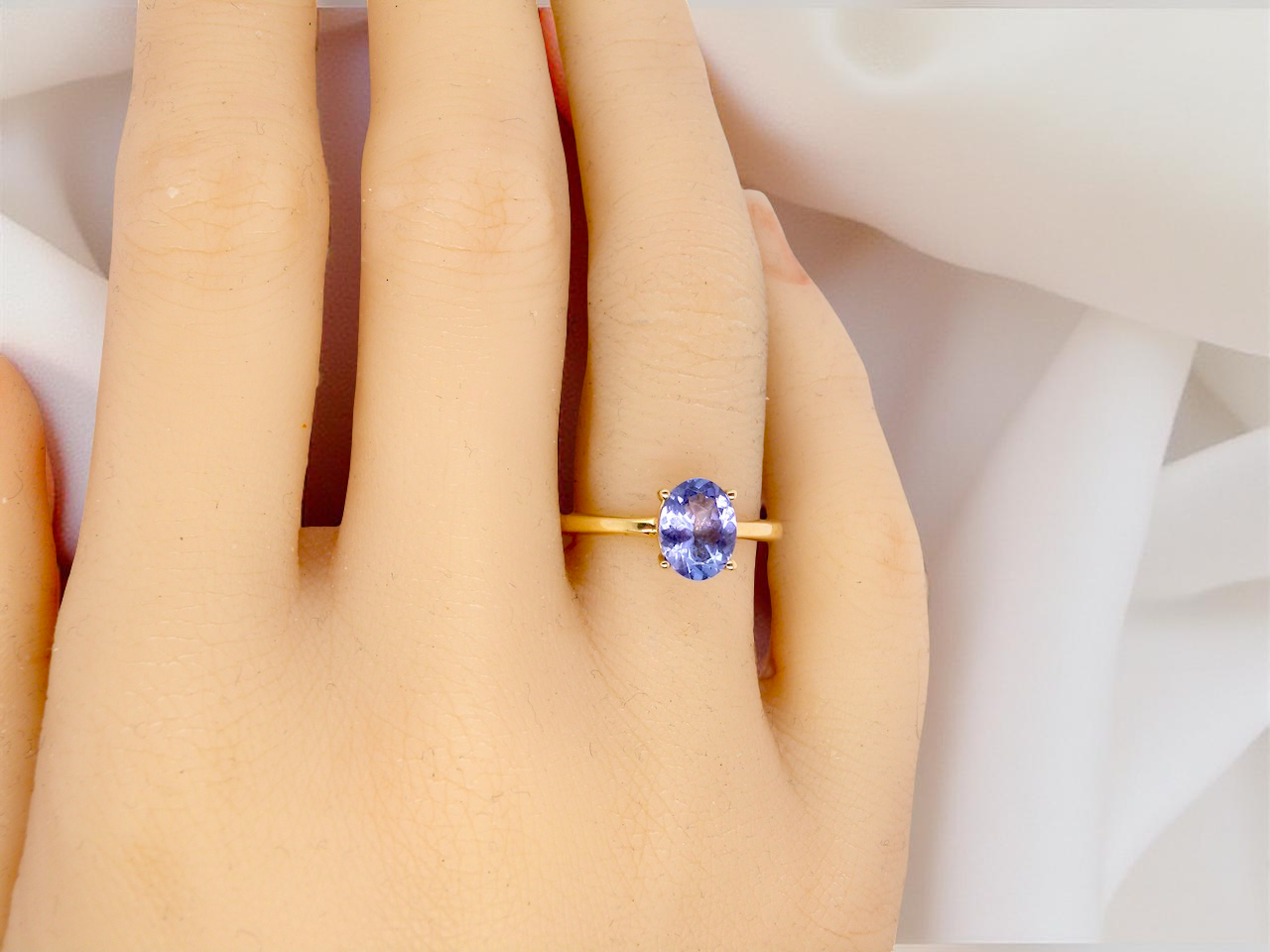 A Tanzanite solitaire ring
