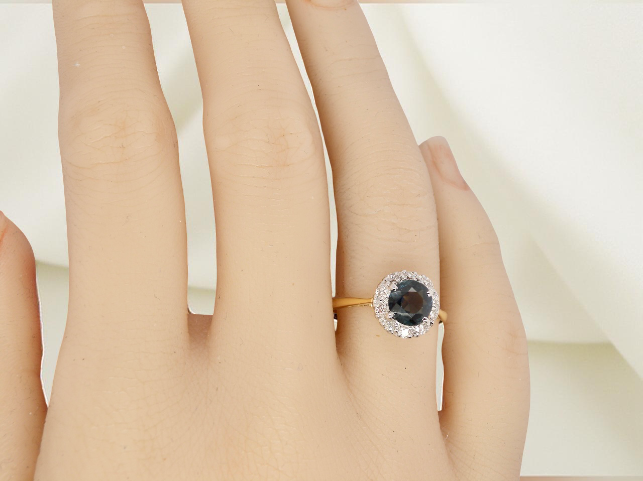 A Vintage 1960s Sapphire & Diamond Cluster Ring