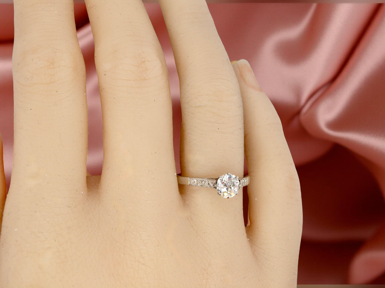 hand A fine 3/4 Carat Diamond Ring