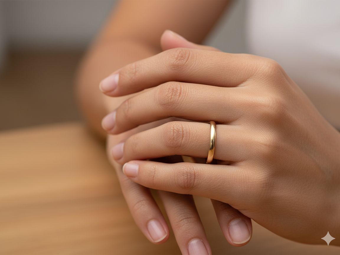An 18 carat Gold Wedding Ring 