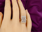 An Art Deco Diamond panel ring