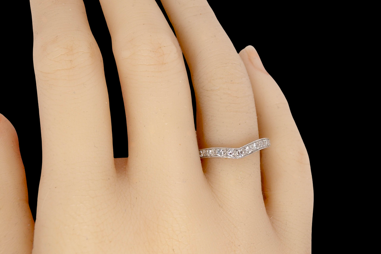 hand Wishbone Diamond Eternity Ring