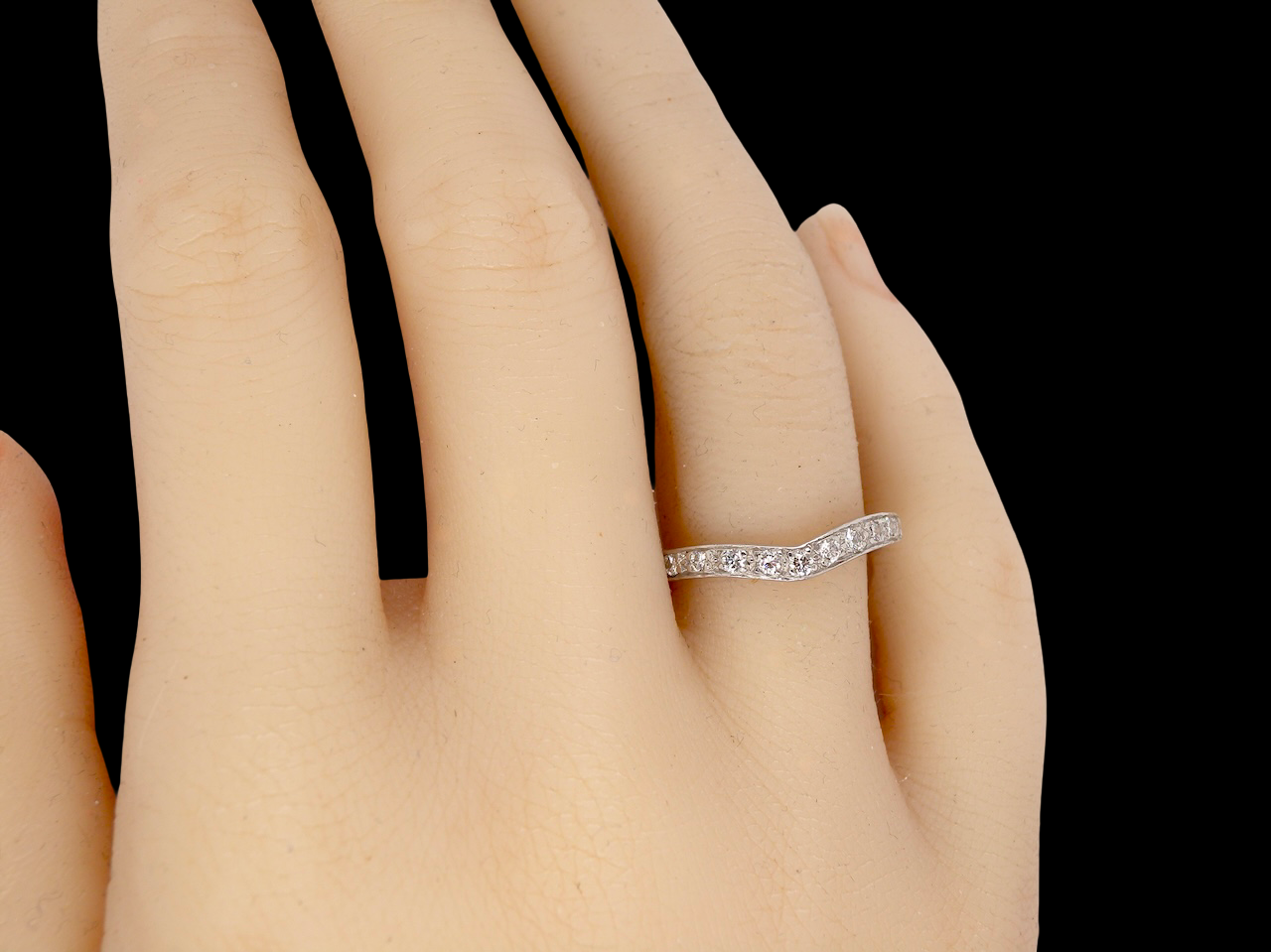hand Wishbone Diamond Eternity Ring