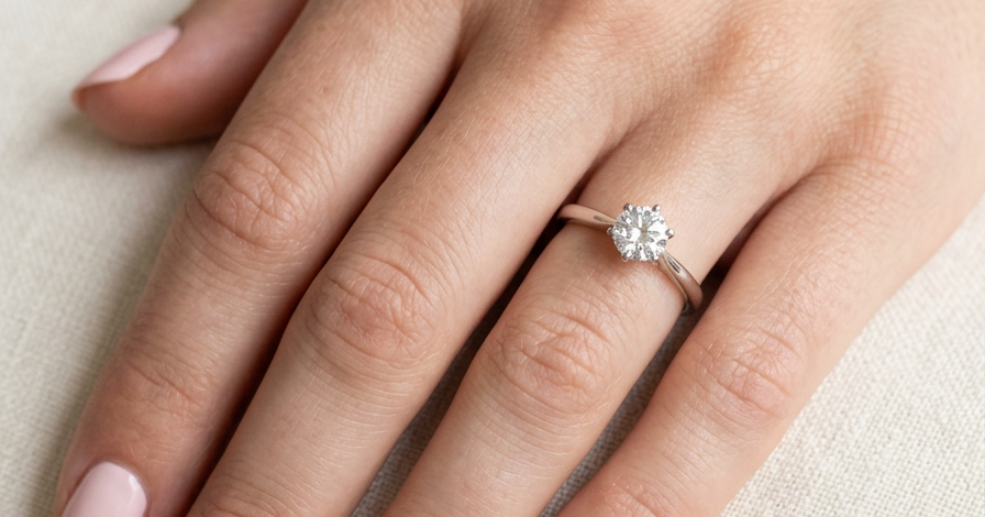 hand ring is set with a superb GIA-certified brilliant-cut diamond, certificate no. 1383174901, weighing 0.70 carat. The diamond is of exceptional quality, graded D colour and VVS1 clarity, with excellent cut and polish and no fluorescence. Measurements: 5.48 x 5.67mm.
