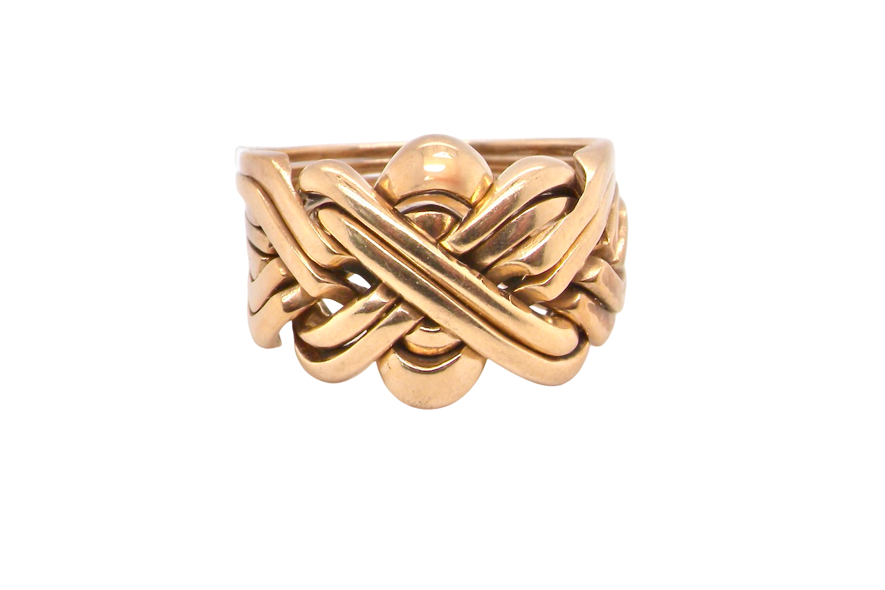 A man's gold Puzzle ring