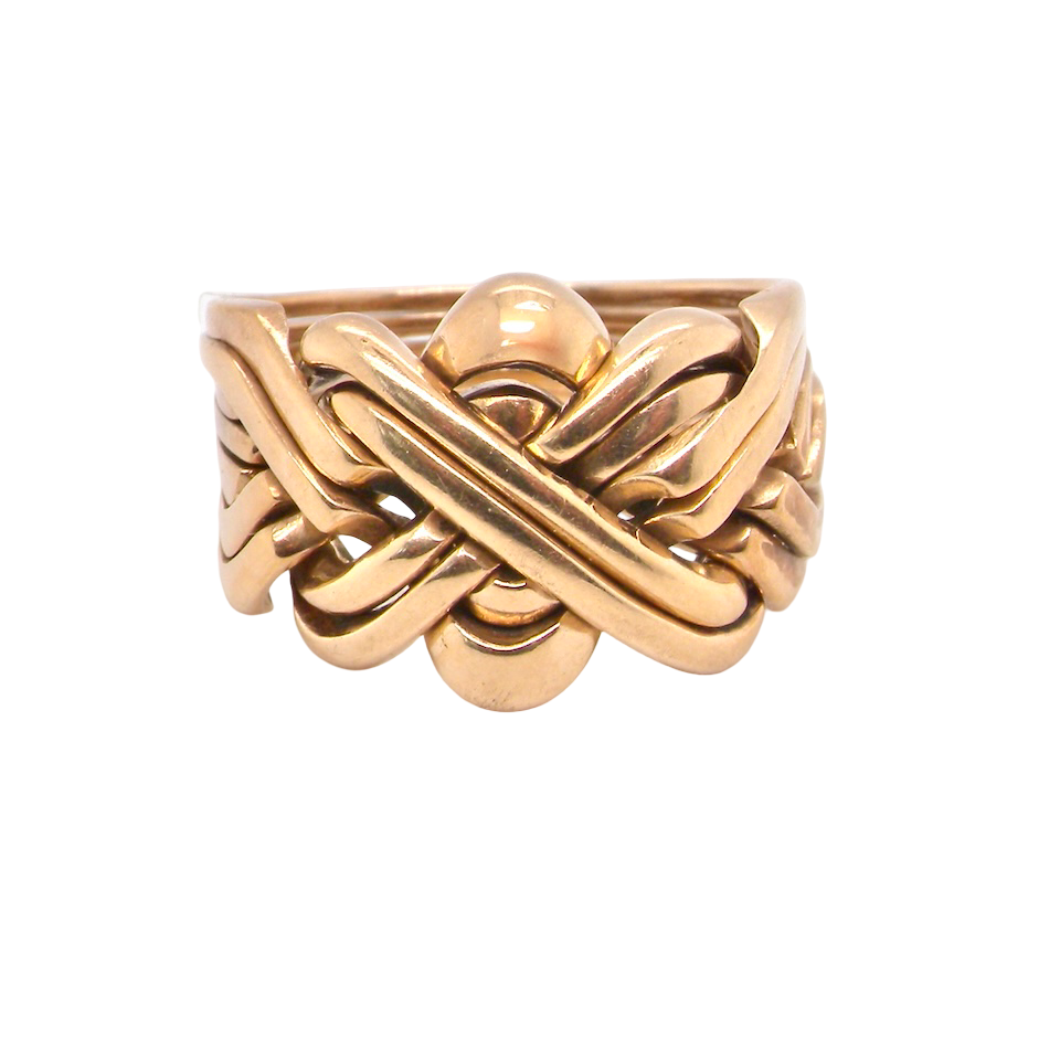 A man's gold Puzzle ring