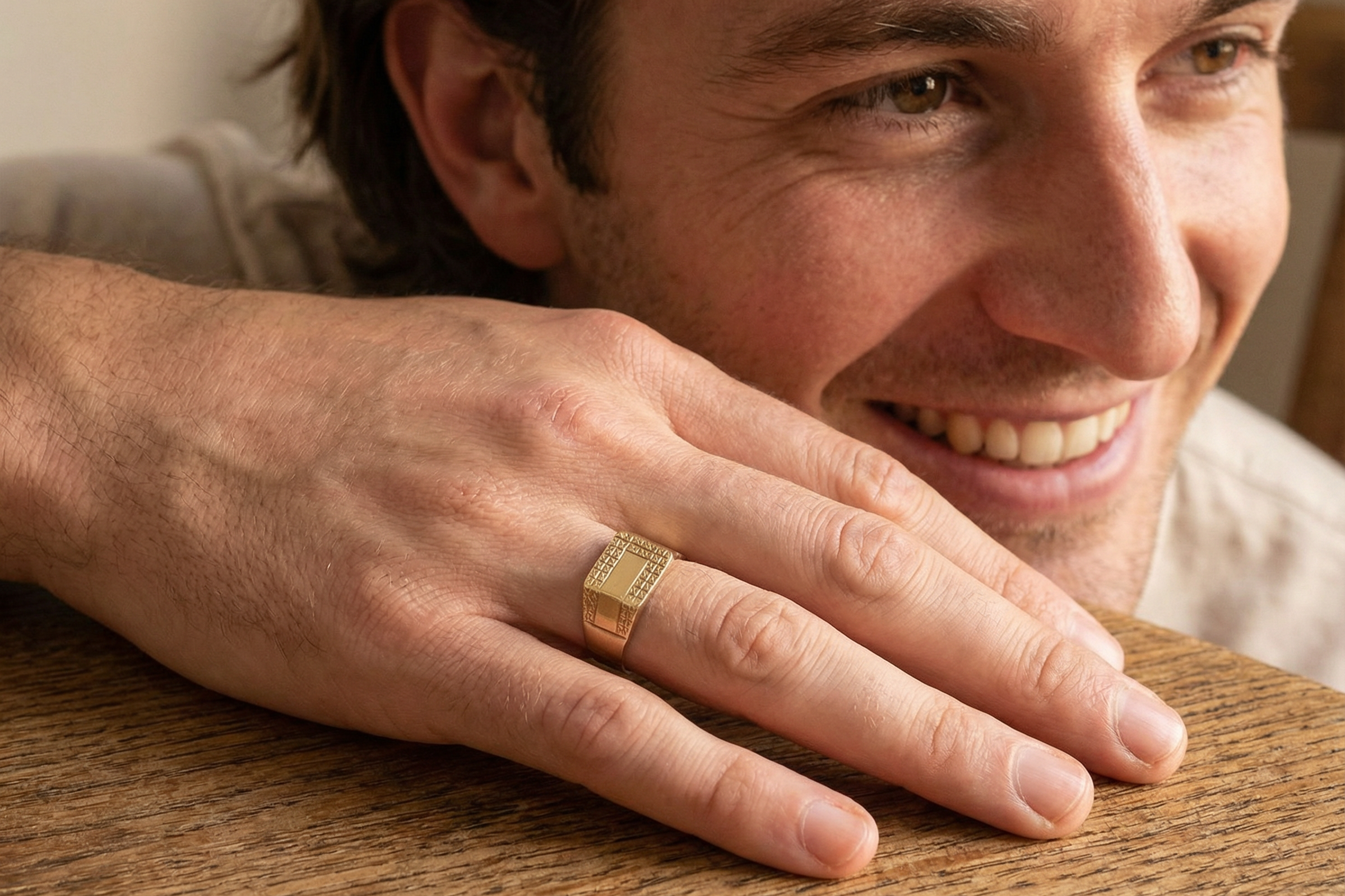 model A 1970s gentleman's 9 carat gold signet ring.