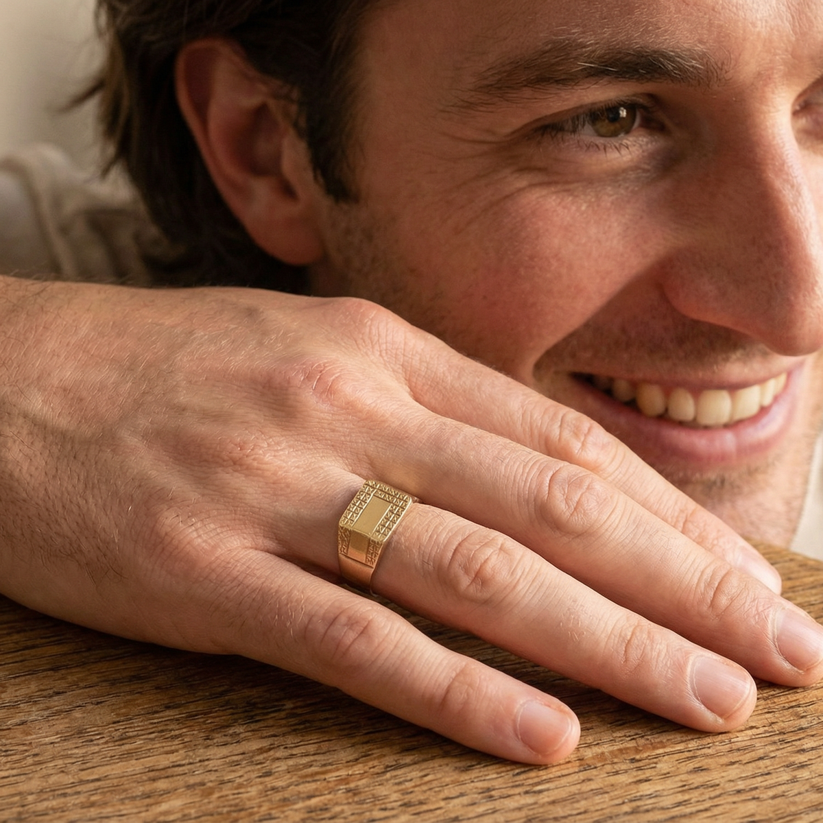 model A 1970s gentleman's 9 carat gold signet ring.