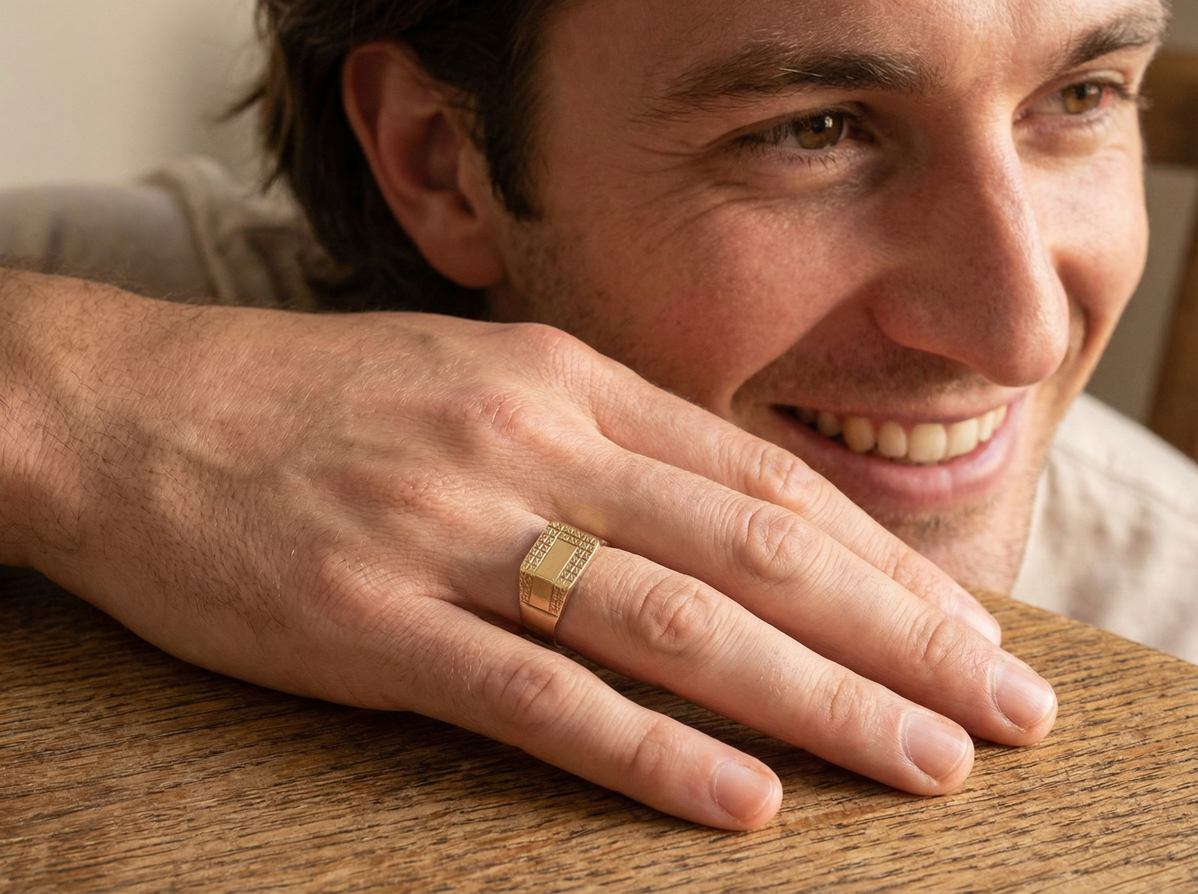 model A 1970s gentleman's 9 carat gold signet ring.