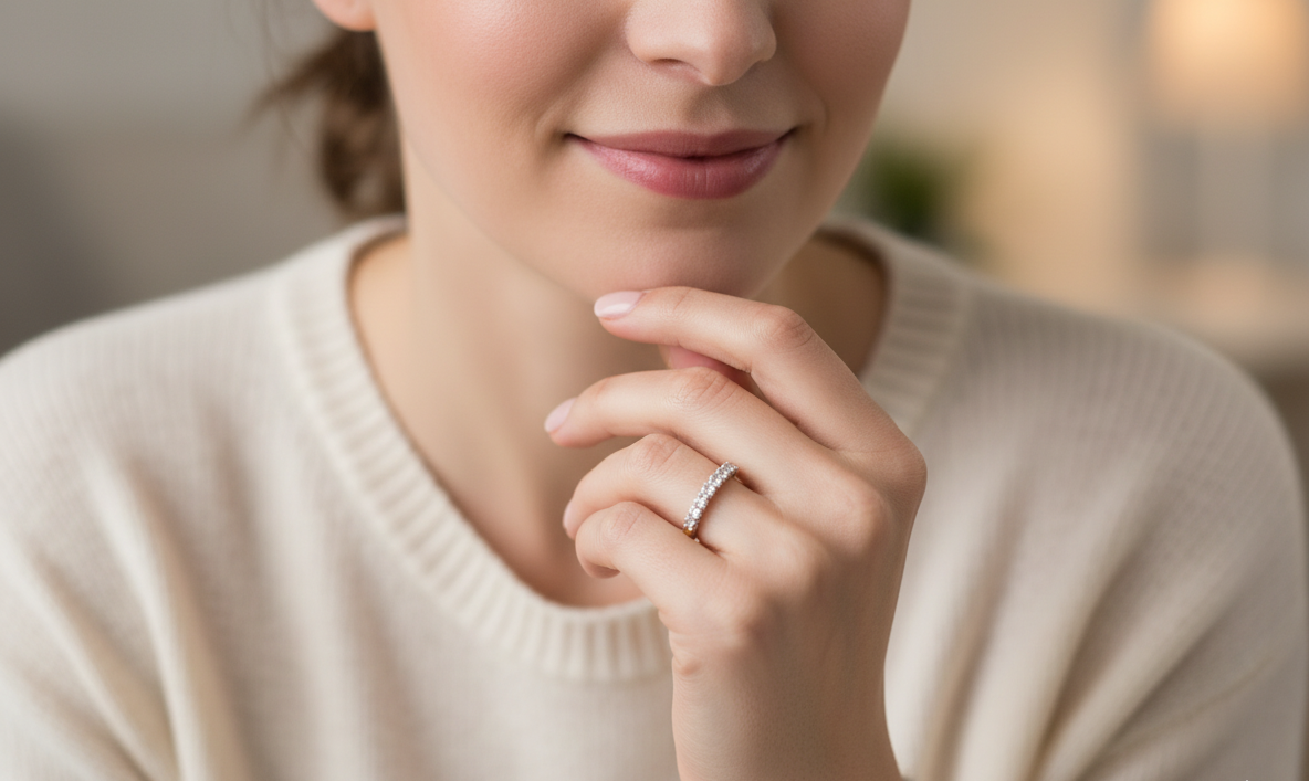 A diamond eternity ring