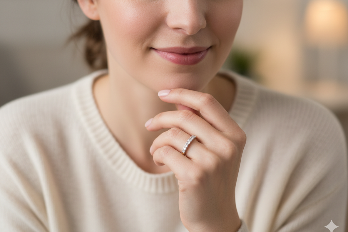 A diamond eternity ring