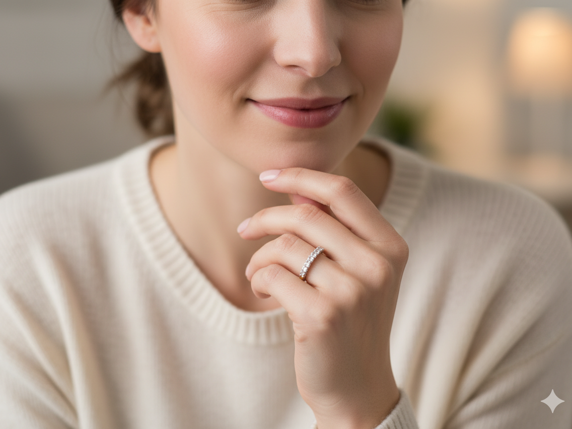 A diamond eternity ring