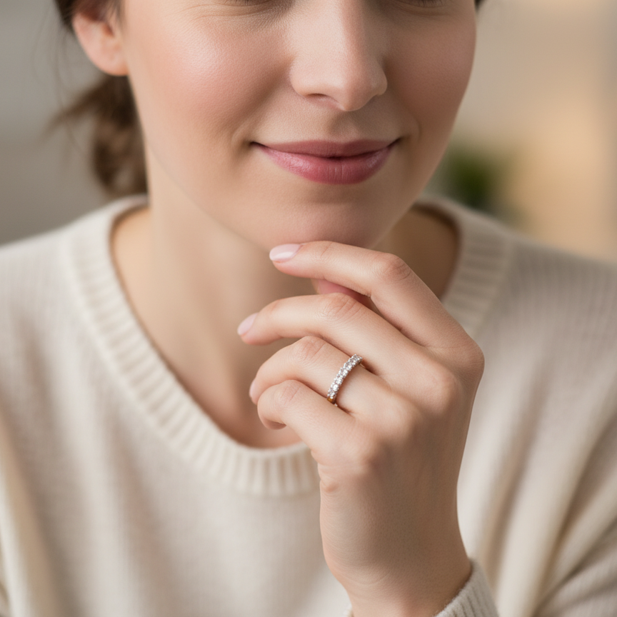 A diamond eternity ring