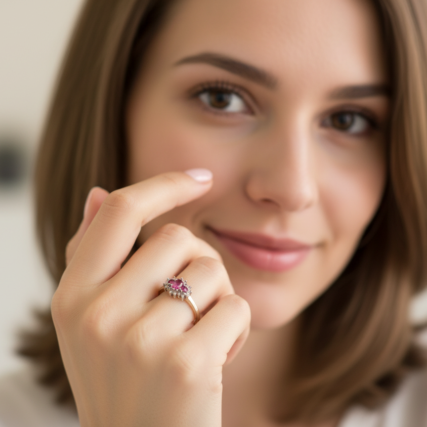 A classic Ruby & Diamond Ring