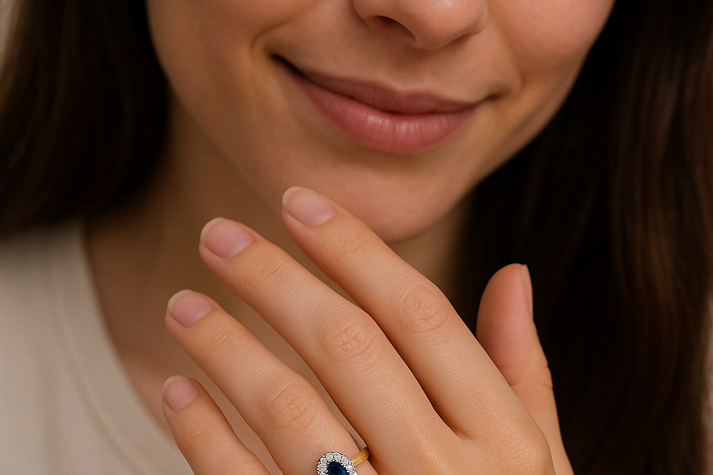 A New Sapphire & Diamond Cluster Ring