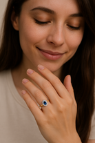 A New Sapphire & Diamond Cluster Ring