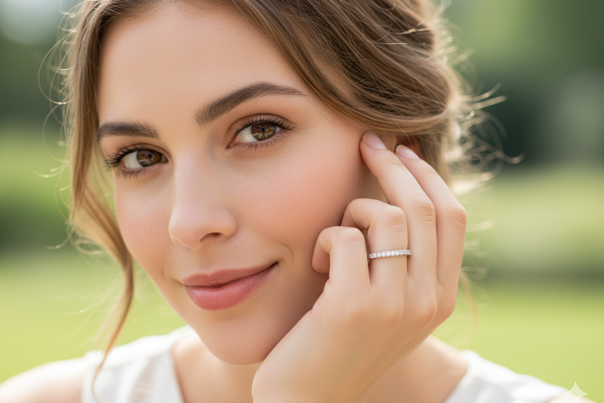 A Half Hoop Eternity Ring