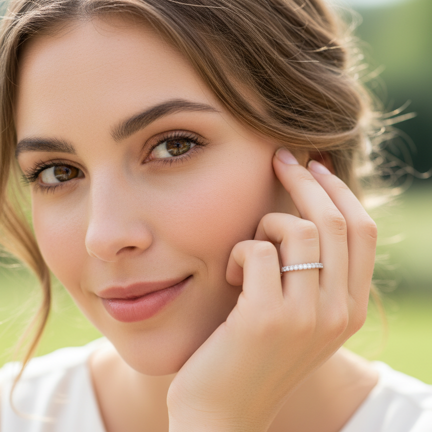 A Half Hoop Eternity Ring