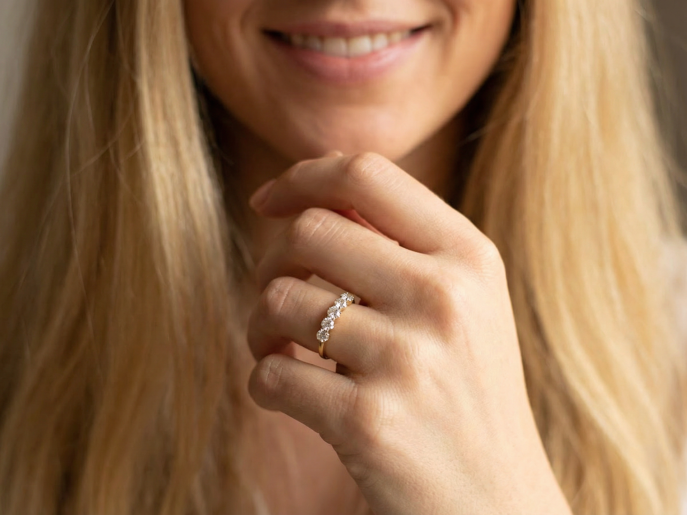 model A fabulous five stone diamond ring. Late Victorian,