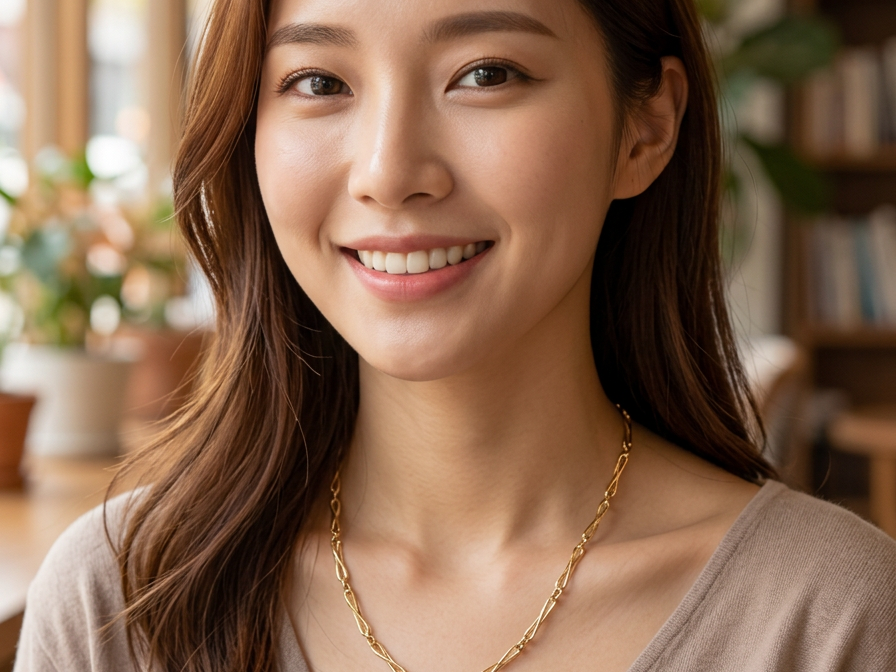 model A pretty 9 carat gold neck chain. Each link is cage like design, with a slight twist 15x4mm