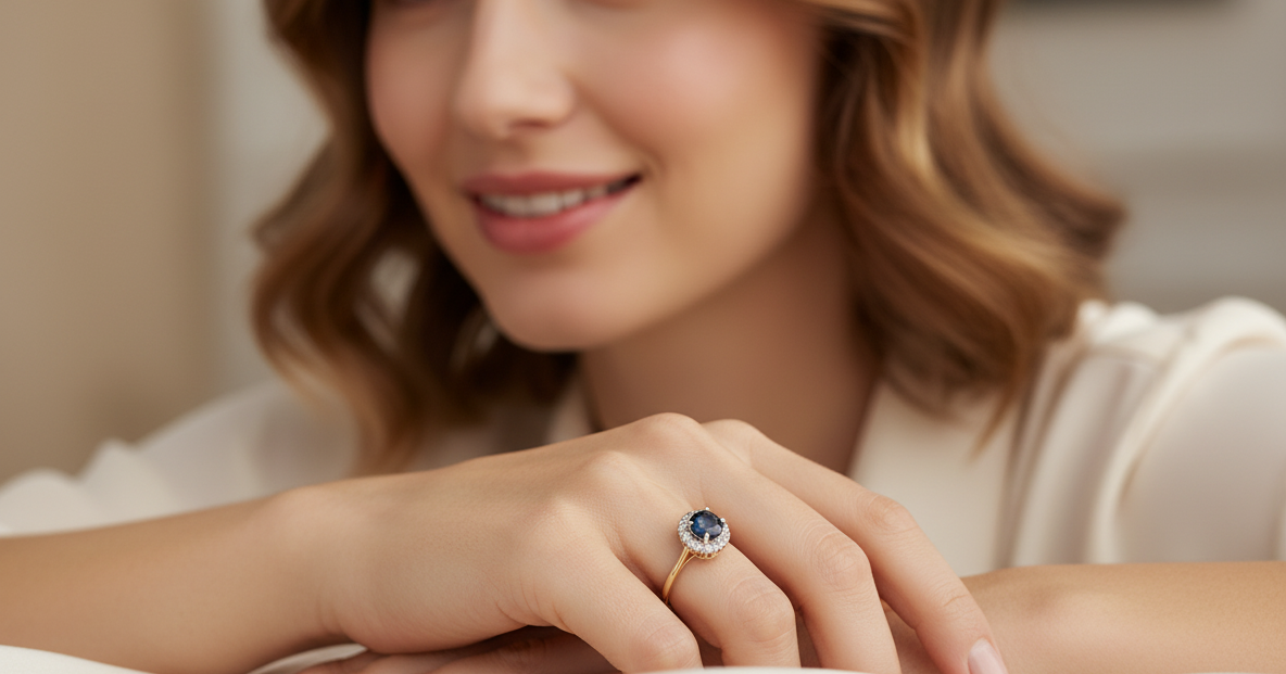 A vintage Sapphire and Diamond Ring