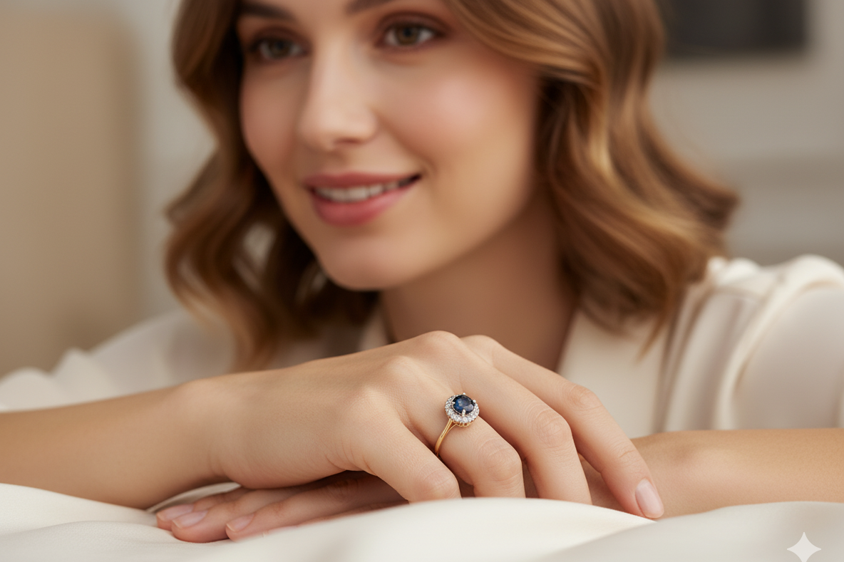 A vintage Sapphire and Diamond Ring