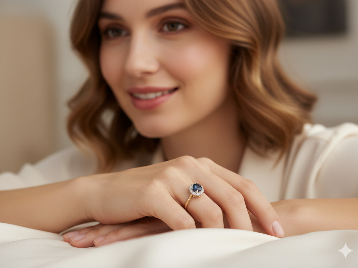 A vintage Sapphire and Diamond Ring