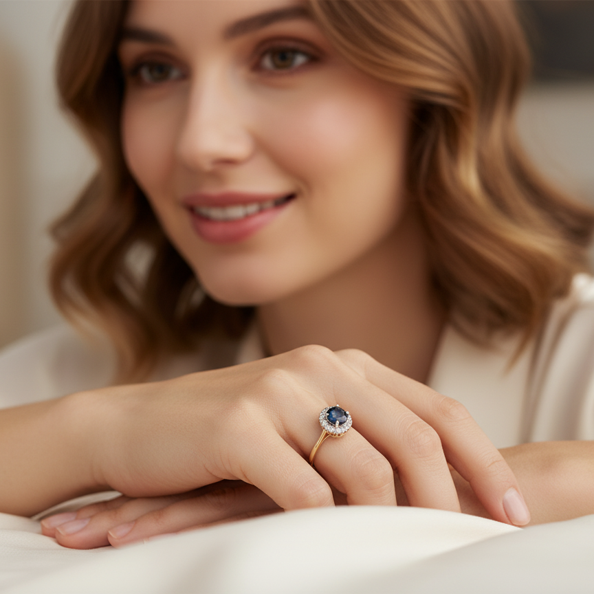 A vintage Sapphire and Diamond Ring
