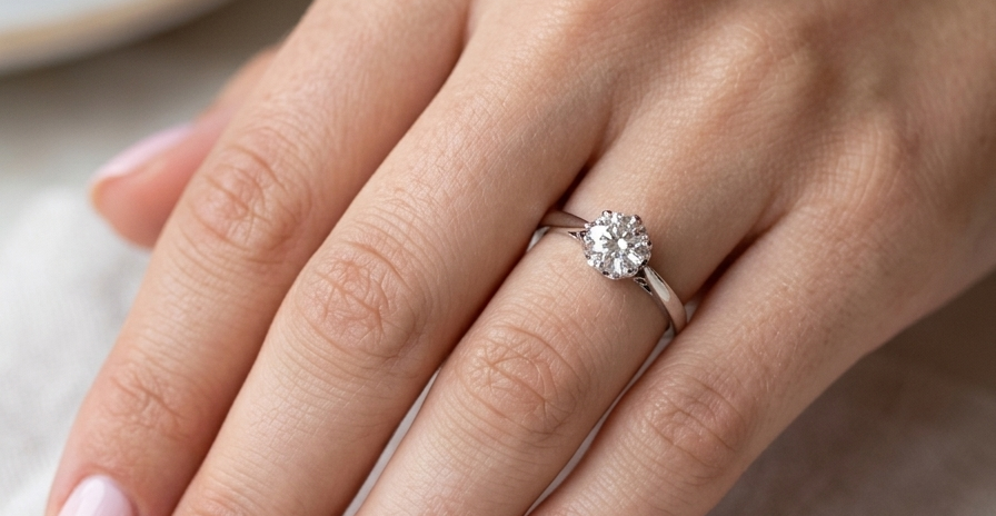 model This is the number one choice for an engagement ring, the classic solitaire.