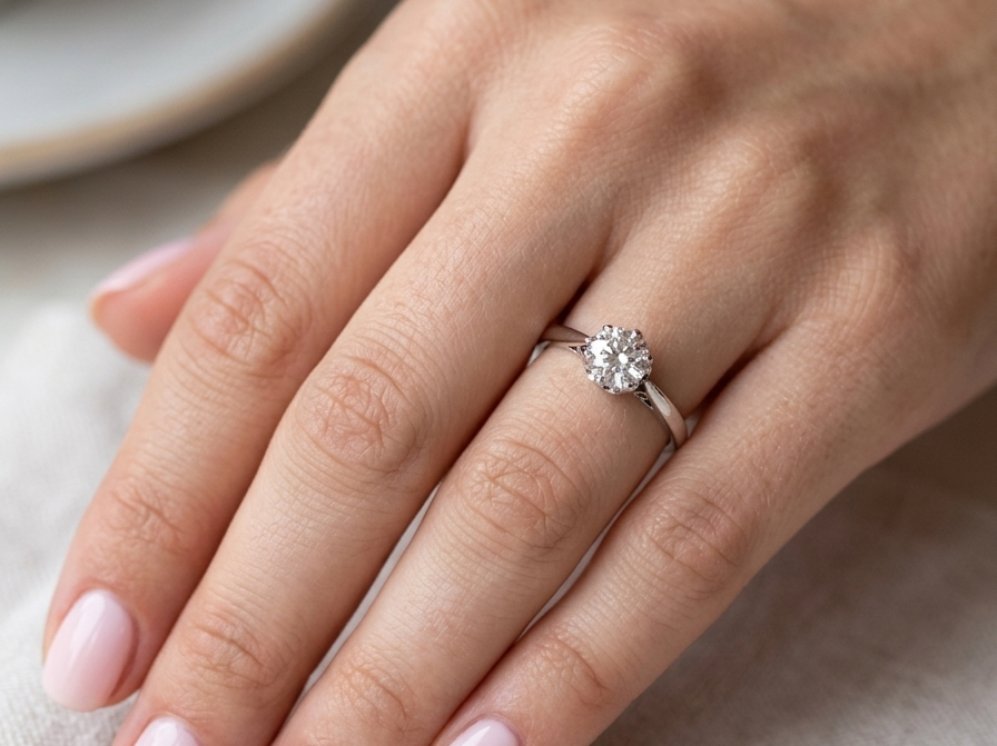 model This is the number one choice for an engagement ring, the classic solitaire.