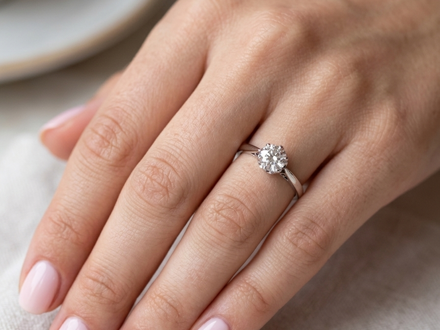 model This is the number one choice for an engagement ring, the classic solitaire.