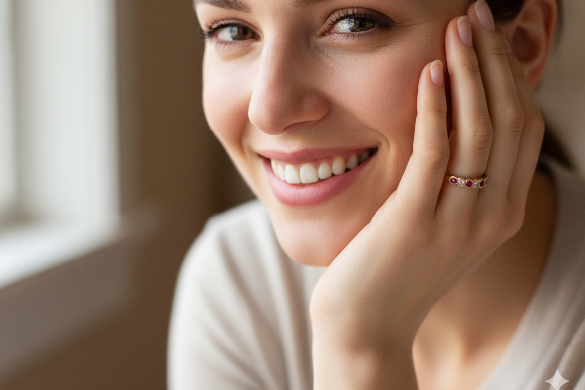model half-hoop eternity ring crafted in 18ct yellow gold
