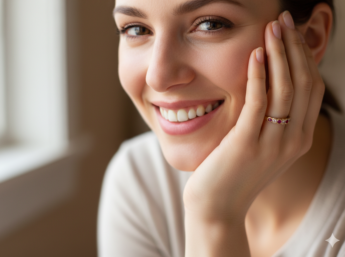 model half-hoop eternity ring crafted in 18ct yellow gold