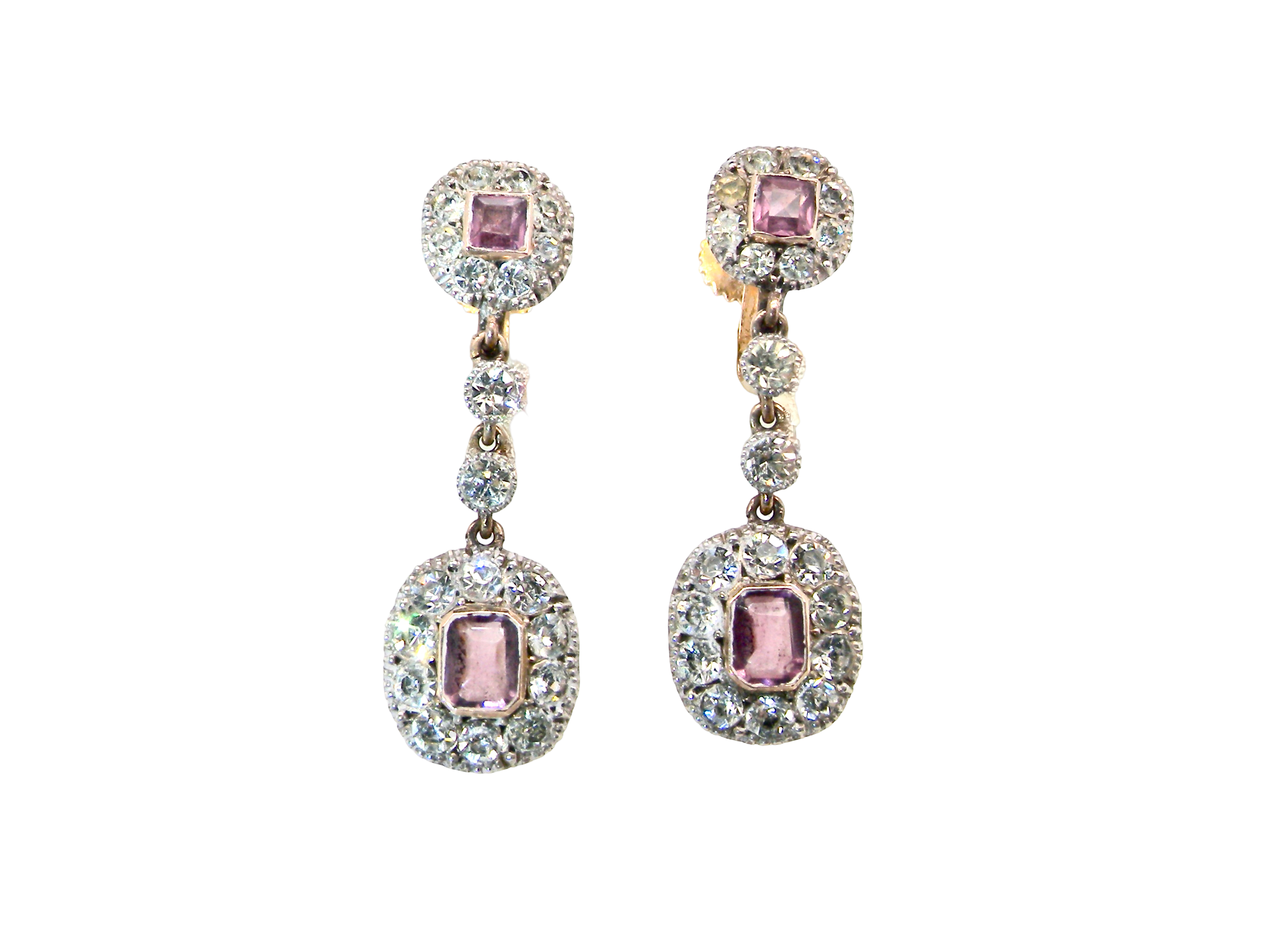 pair of drop earrings from. the glamour era of the Edwardian era.
