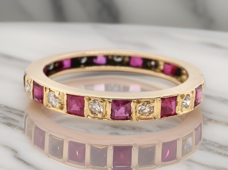 A Ruby and Diamond eternity ring