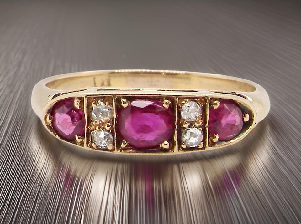 Vintage Ruby and Diamond Ring