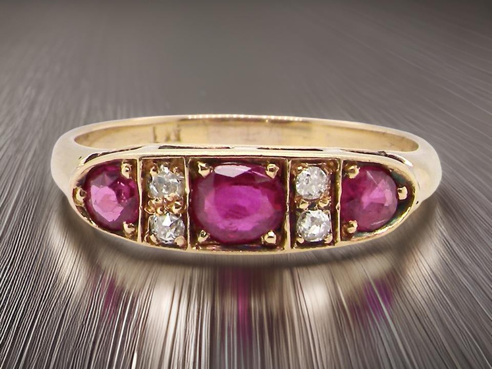 Vintage Ruby and Diamond Ring