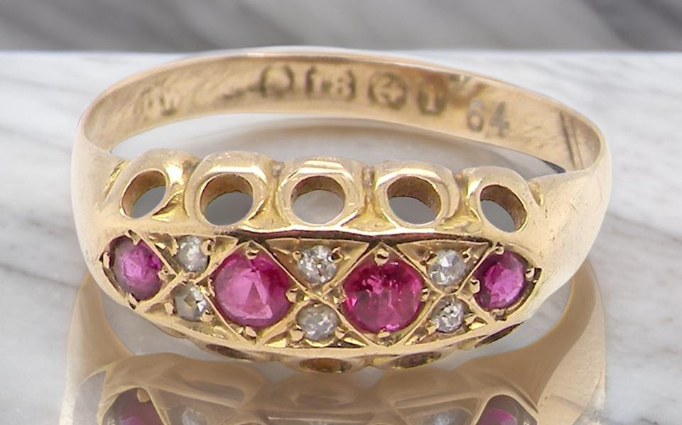 Edwardian ruby and diamond ring