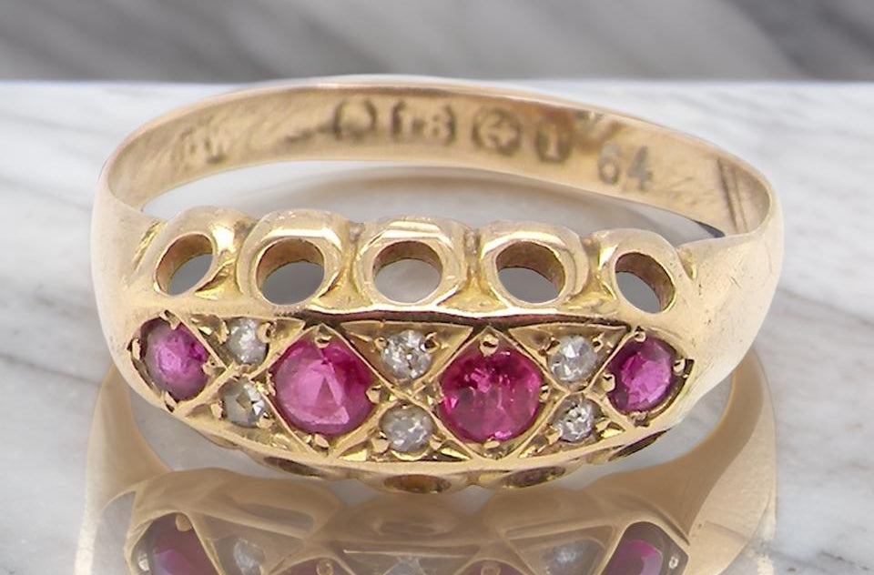 Edwardian ruby and diamond ring