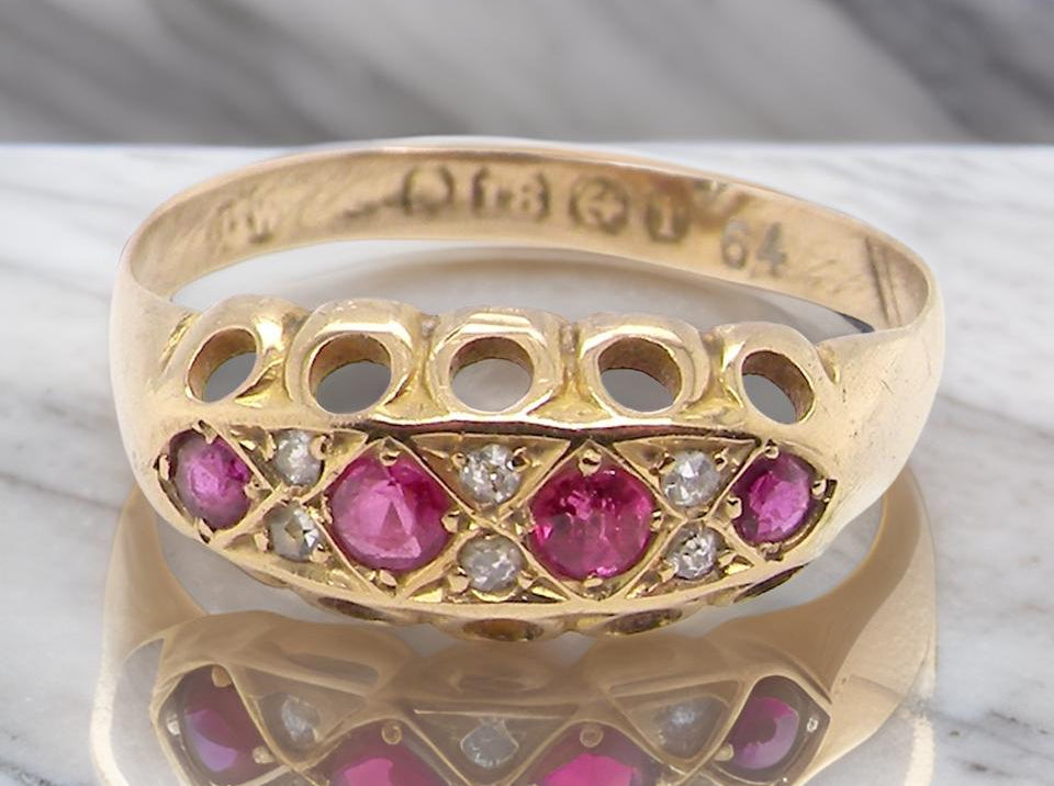 Edwardian ruby and diamond ring