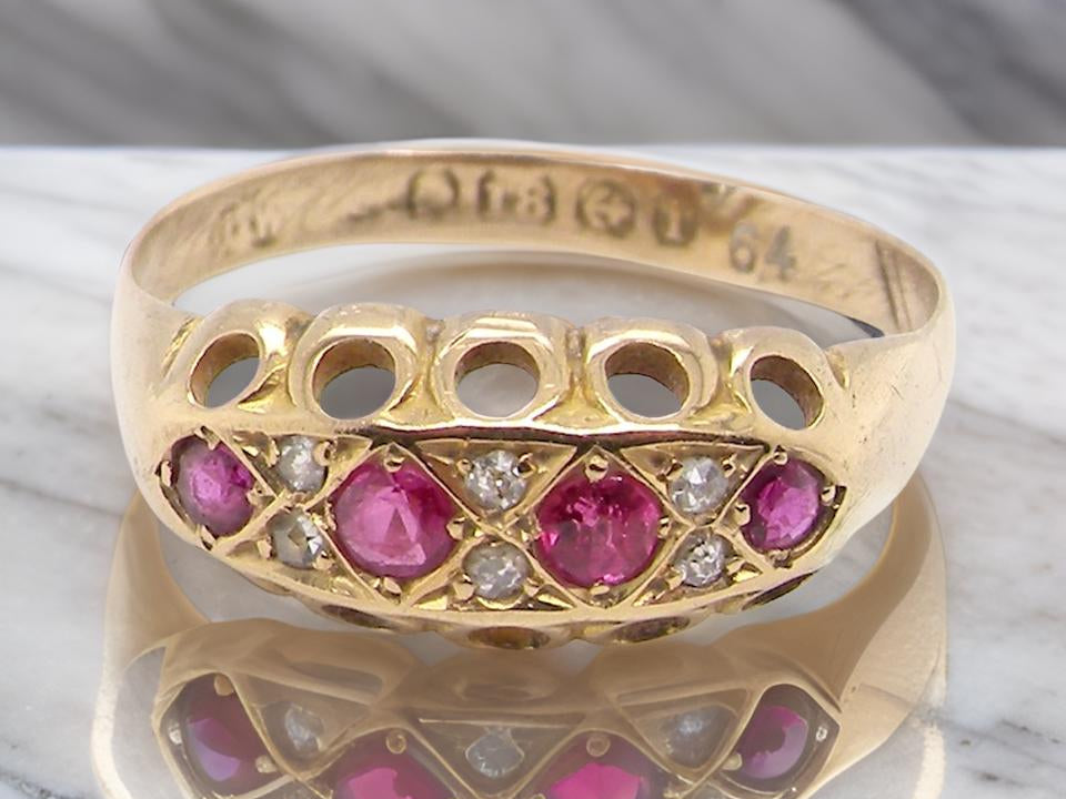 Edwardian ruby and diamond ring