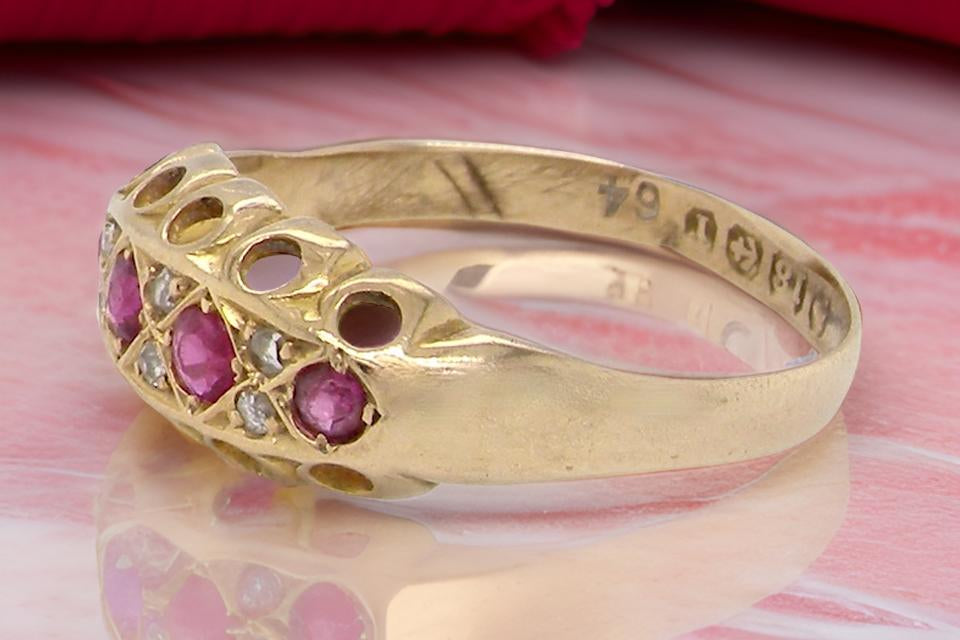 An Edwardian ruby and diamond ring