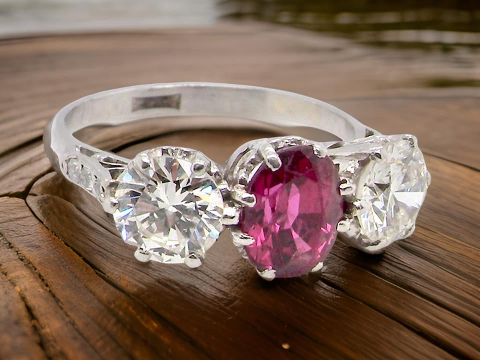Art Deco Ruby and Diamond Ring
