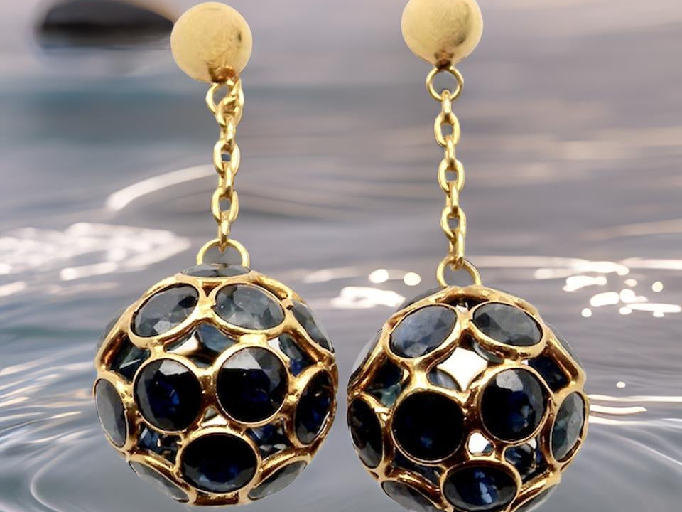 Sapphire drop earrings