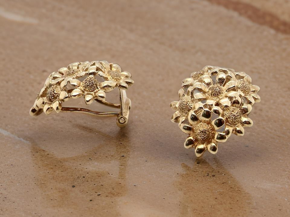 pair of vintage clip earrings