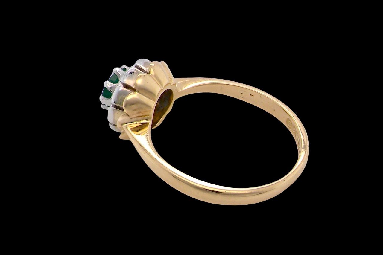 A 1980's Emerald and Diamond ring